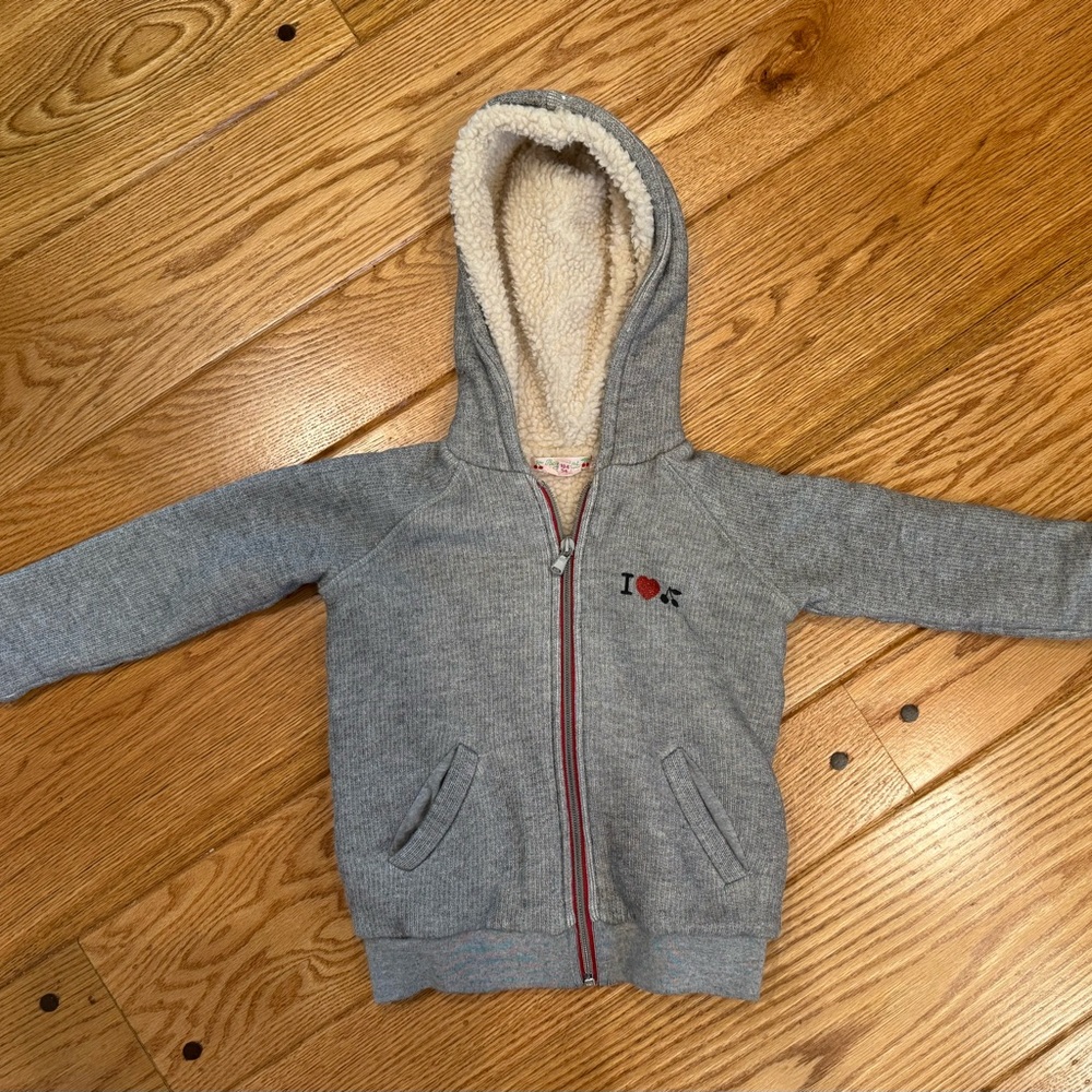 Bonpoint Gray Kids Sherpa jacket